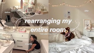 2024 PINTEREST GIRL ROOM RESET 🎀🦢 cleaning rearranging mini ikea haul [upl. by Ailekahs552]