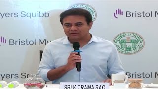 Minister KTR spoke after Bristol Myers Squibb announced setting up a facility in Hyderabad [upl. by Schechter]