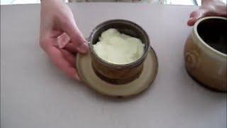 Pottery How to use a FRENCH BUTTER dish With Captions [upl. by Gilcrest]