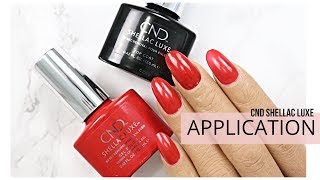 APPLICATION HOWTO  CND SHELLAC LUXE [upl. by Anilos]