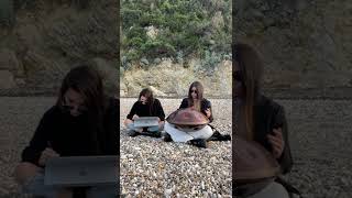 Giolì amp Assia Live  Beach Handpan Drum amp Writing Session shorts [upl. by Radec]