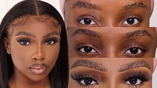 How To PERFECT Quick And Easy Fluffy Eyebrow Tutorial  Darkskin WOC Makeup [upl. by Nallaf905]