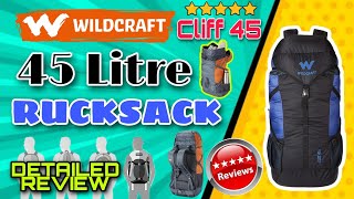 Wildcraft Cliff 45L Blue amp Black Rucksack 🎒 Best Travelling Backpack under 2000 💸 ⚡️ Waterproof 🌧 ❓ [upl. by Yahsed]