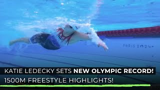 Katie Ledecky 1500m Freestyle  Wins Gold and Sets New Olympic Record [upl. by Roobbie]