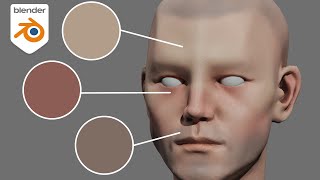 How to paint skin tones  Blender sculpting tutorial  Paint tool [upl. by Barcus]