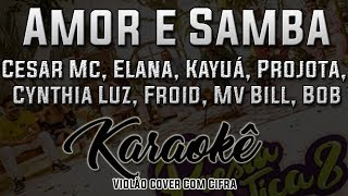 Amor e Samba Poesia Acústica 8  Karaokê  Violão cover com cifra [upl. by Erinn401]