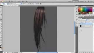 Painting Hair Photoshop Demo [upl. by Thornie]