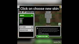 How to change your skin in minecraft pe [upl. by Kerekes284]