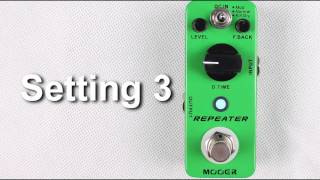 Mooer Repeater Digital Delay Micro Pedal [upl. by Liatrice140]