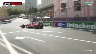 Charles Leclerc crash in Baku [upl. by Zipah466]