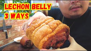 LECHON BELLY 3 WAYS  Ninong Ry [upl. by Enymzaj]