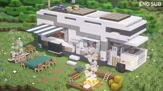 Minecraft How To Build a Modern RV HouseTruck Campervan Tutorial4  마인크래프트 건축 모던 캠핑카 인테리어 [upl. by Steffane]