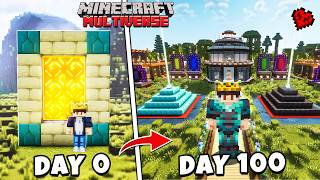 I Survived 100 DAYS in MULTIVERSE 😮 in Minecraft Hindi [upl. by Alym]