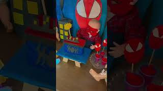 Aniversário homem aranha 🕷️ boneca boneca bebereborn infantil aniversario shorts [upl. by Adnalay]