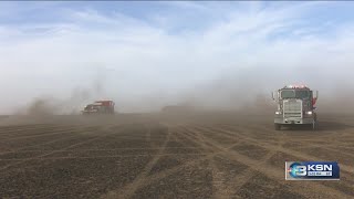 Grass fires along K96 and across Kansas [upl. by Drawd165]