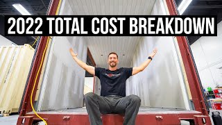 40ft Shipping Container Home  2022 TOTAL COST Breakdown [upl. by Dorian]