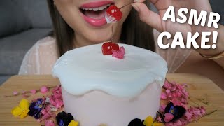 ASMR Whole Strawberry Whipped Cake Relaxing Soft Eating Sounds  NE Lets Eat [upl. by Aznola]