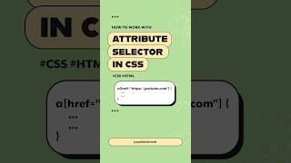 Mastering CSS Attribute Selectors in Seconds cssselectors [upl. by Itnaihc]