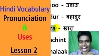 Learn Hindi Vocabulary Pronunciation amp Uses  Lesson 2 [upl. by Annoj]