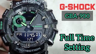 How To Setting Time GSHOCK GBA900 Watch  Easy Instructions [upl. by Arbmat]