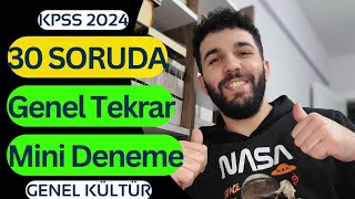 KPSS 2024 Genel Kültür 30 Soruda Deneme [upl. by Burnett]