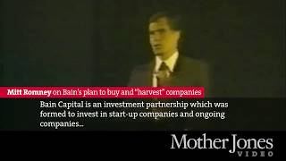 Mitt Romney on Bains plan to buy and quotharvestquot companies [upl. by Colly]