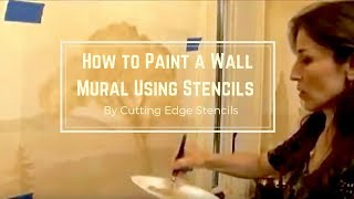 How to Paint a Mural Using Stencils by Cutting Edge Stencils DIY decor ideas [upl. by Mairhpe]