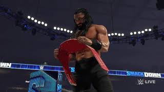 The Tribal Chief Roman Reigns face Triple H The Game in Holds Barred WWE 2K24 Smackdown [upl. by Eyaf]