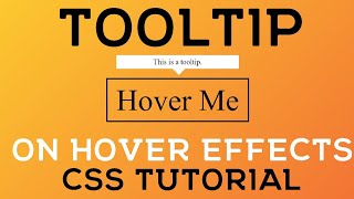 Tooltips with CSS  CSS Tutorial [upl. by Yliram]