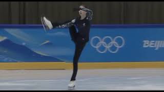 Anna Shcherbakova free program practice at Beijing 2022 [upl. by Itin]