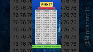 Can You Find the Number 67 [upl. by Savdeep]