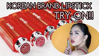 EYENLIP MATTE LIPSTICKS REVIEW  BEST KOREAN LIPSTICK [upl. by Anujra]