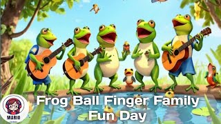 Frog Ball Finger Family Fun Day  English cartoon  bedtime stories  mariotoons English [upl. by Anayi]