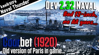 War Thunder Dev 232 Courbet 1920  Courbet Class Battleship [upl. by Ajam]