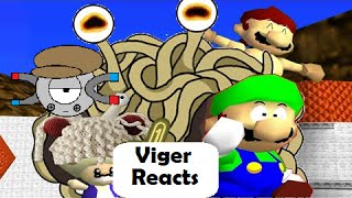 Viger Reacts to SMG4s quotRetarded64 The Spaghettipocalypsequot [upl. by Eniamraj22]