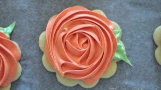 Rosette Cookies with Royal Icing [upl. by Oinotnaocram]