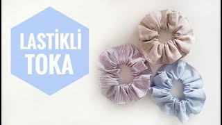 LASTİKLİ TOKA YAPIMI  DIY SCRUNCHIES [upl. by Nika]