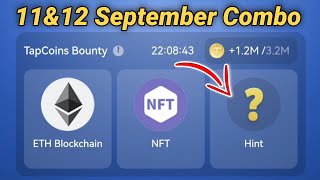 11September Tap Coin Daily Bounty  tap Coin Bot Daily Combo  Tap Coins Airdrop [upl. by Brear]