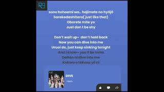 DiVe moving Lyrics once twice [upl. by Moria32]