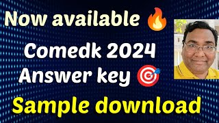 Comedk answer key 2024Comedk 2024 answer keyComedk marks vs rank vs collegeComedk rank vs marks [upl. by Airdnassac]