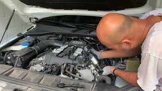 Audi Q7 2013 S4 engine Valve cover gasket replacement [upl. by Jentoft]