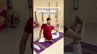 OneLegged King Pigeon Pose and in Sanskrit Eka Pada Rajakapotasana yoga motivation challenge [upl. by Oicaroh72]