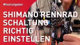 Shimano Schaltwerk perfekt einstellen am Rennrad  Anleitung [upl. by Yrahcaz925]