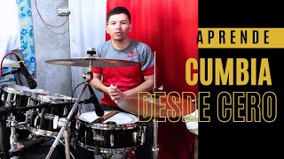 Cumbia en Bateria desde Cero  Tutorial para Principiantes  4 formas de tocar Cumbia 🥁🥁🎶🎵 [upl. by Areema]