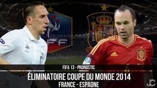 FIFA 13  France Espagne  Qualification coupe du Monde  Bresil 2014  Pronostic Nouvelle formule [upl. by Mattland189]