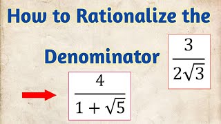 How to Rationalise the Denominator  Rationalisation  Class 9 Maths  Number System  CBSE [upl. by Nivak611]