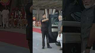 Pm Modi grand entry automobile nsg rockyentry nsgcommando modispeech [upl. by Gillman]