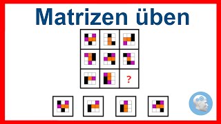 Einstellungstest  Matrizen  Logisches Denken trainieren [upl. by Gustavo622]