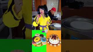 Ice cream challenge Donuts vs cherry cake Shorts [upl. by Behah]