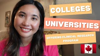 Canadian Colleges andor Universities in Ontario that offer Clinical Research Program [upl. by Morly]